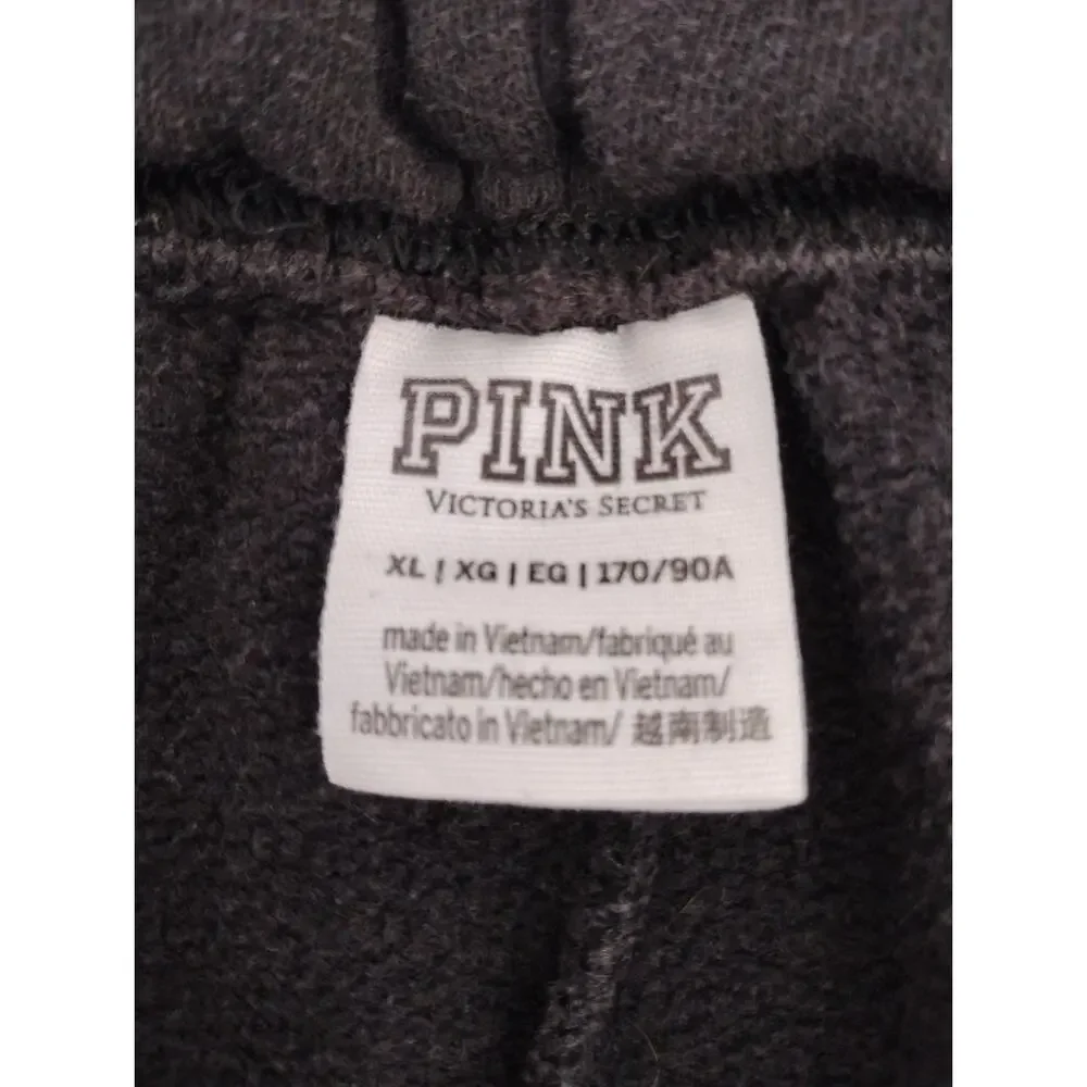 Pink Victoria's Secret Black Booty Shorts Loose Fit Elastic Waist Pockets XL